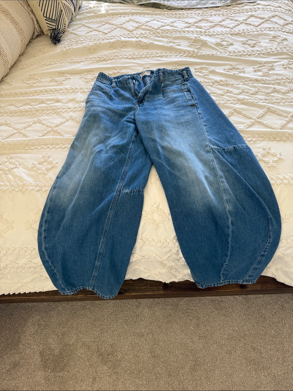Pilcro Blue Balloon-Leg Jeans